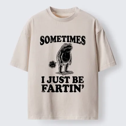 Tokyo-Tiger Farting Frog Washed T-Shirt