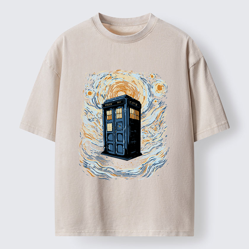 Tokyo-Tiger Mysterious Telephone Booth Washed T-Shirt