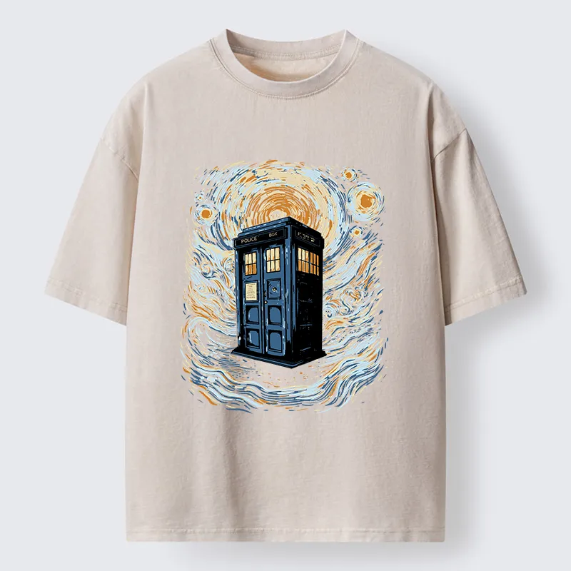 Tokyo-Tiger Mysterious Telephone Booth Washed T-Shirt