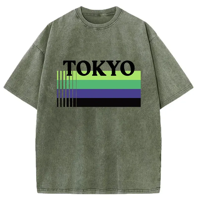 Tokyo-Tiger Retro Tokyo Washed T-Shirt