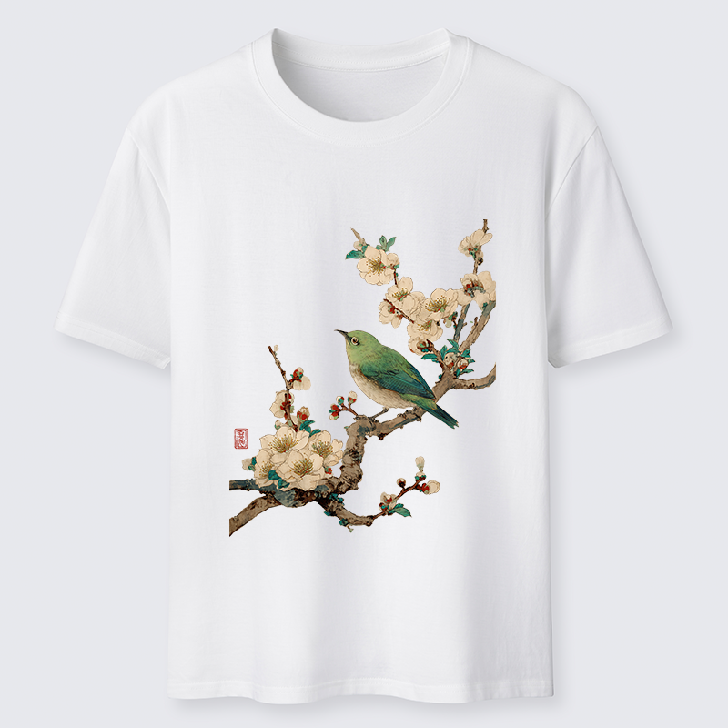 Tokyo-Tiger Perched In Bloom Classic T-Shirt