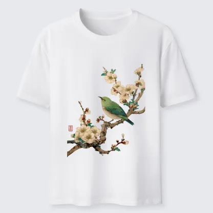 Tokyo-Tiger Perched In Bloom Classic T-Shirt