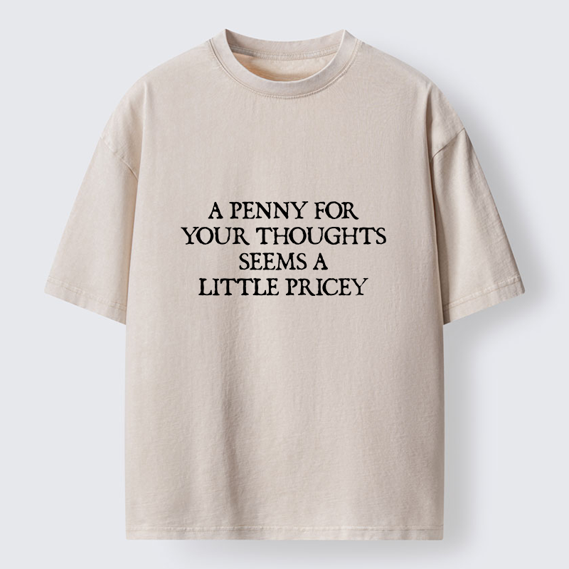 Tokyo-Tiger Your Thoughts Seems Little Pricey Washed T-Shirt