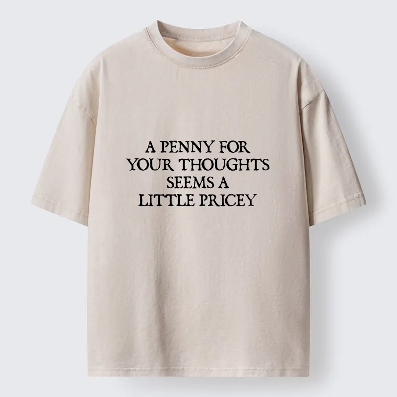 Tokyo-Tiger Your Thoughts Seems Little Pricey Washed T-Shirt