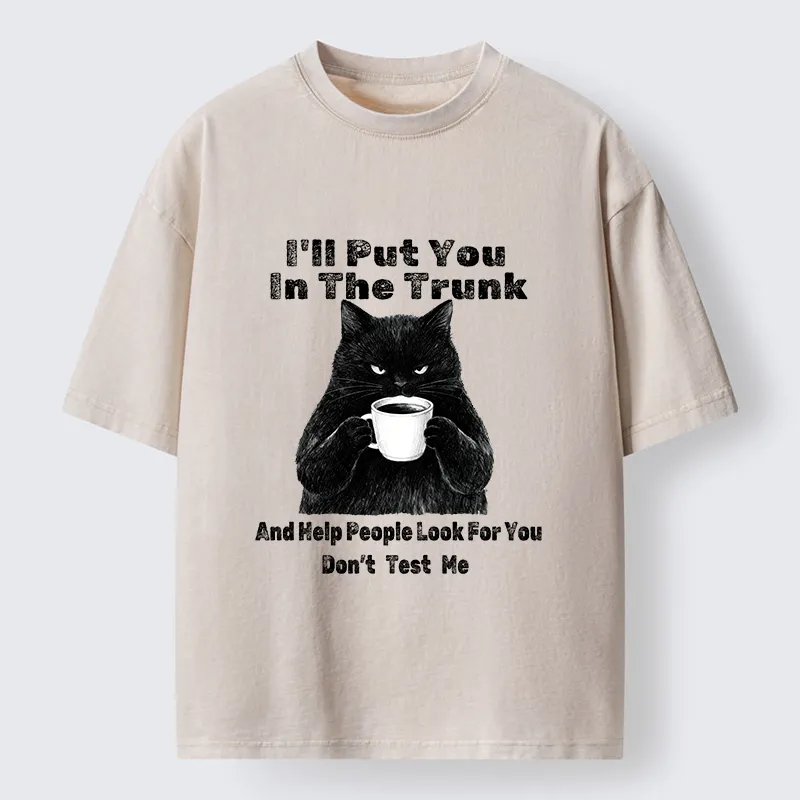 Tokyo-Tiger Black Cat With Hatred Washed T-Shirt