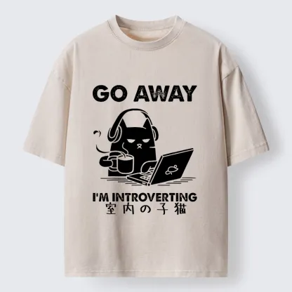 Tokyo-Tiger Introverted Kitten Washed T-Shirt