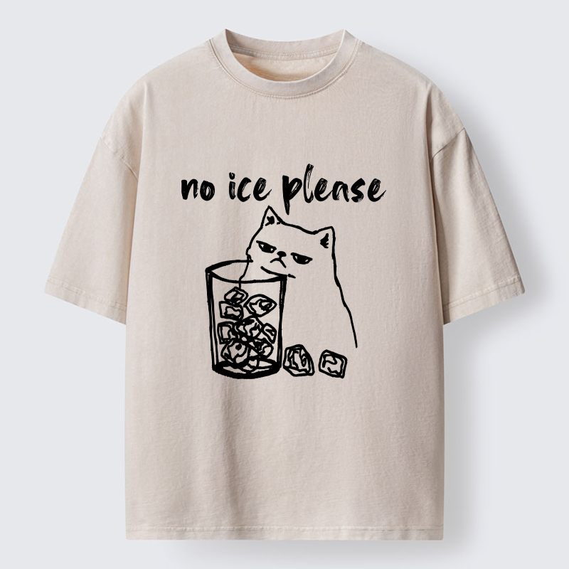 Tokyo-Tiger Cat Wants Ice Washed T-Shirt