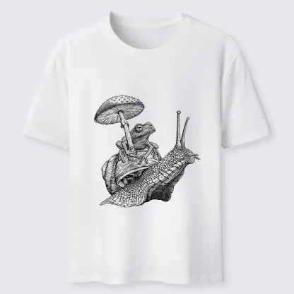 Tokyo-Tiger Snail Is Carrying A Frog On Its Back Classic T-Shirt