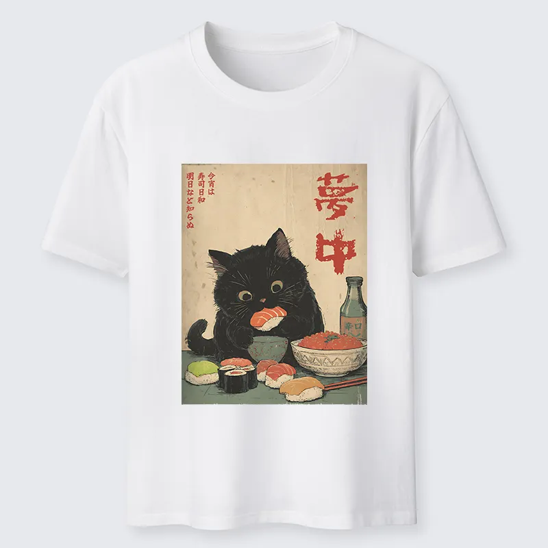Tokyo-Tiger The Black Cat’s Sushi Night Classic T-Shirt