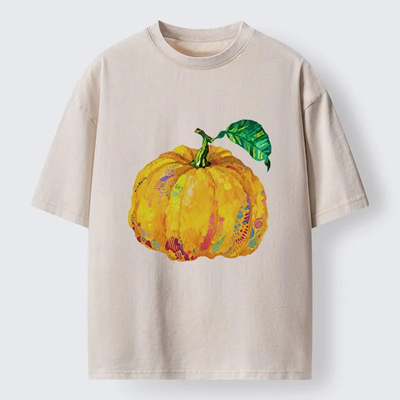 Tokyo-Tiger Pumpkin Art Washed T-Shirt