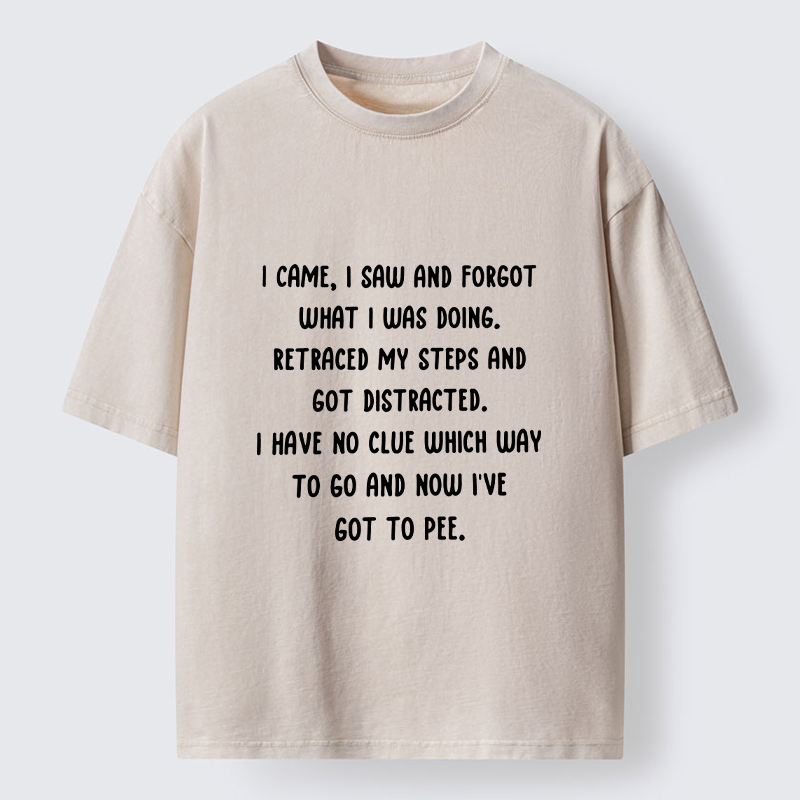 Tokyo-Tiger Forgot What I Was Doing Washed T-Shirt