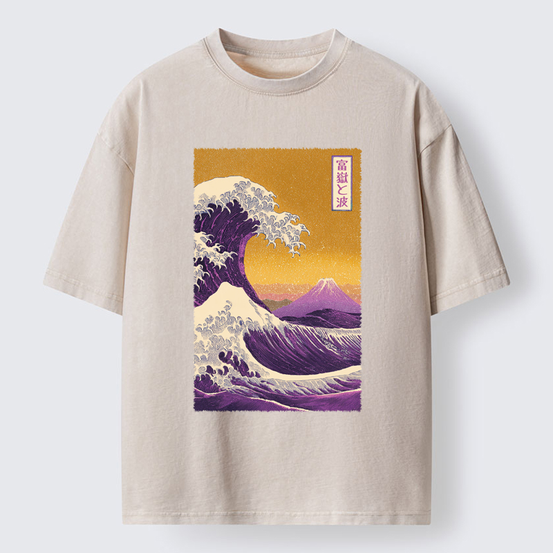 Tokyo-Tiger Raging Waves Washed T-Shirt