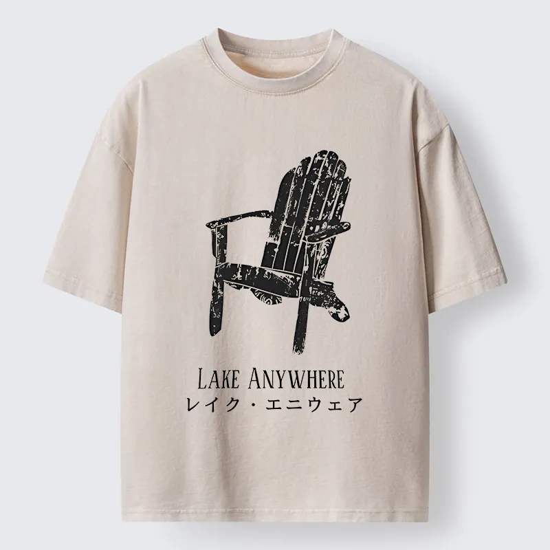 Tokyo-Tiger With A Lake In Your Heart, Every Place Is A Beautiful Landscape Washed T-Shirt