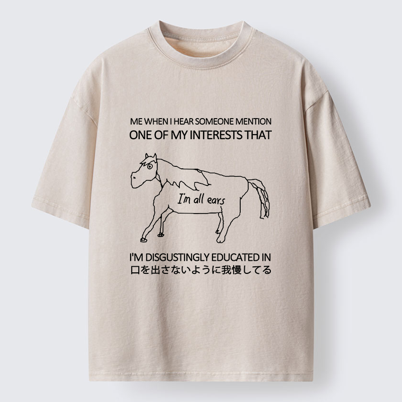 Tokyo-Tiger I Immediately Felt Energized Washed T-Shirt