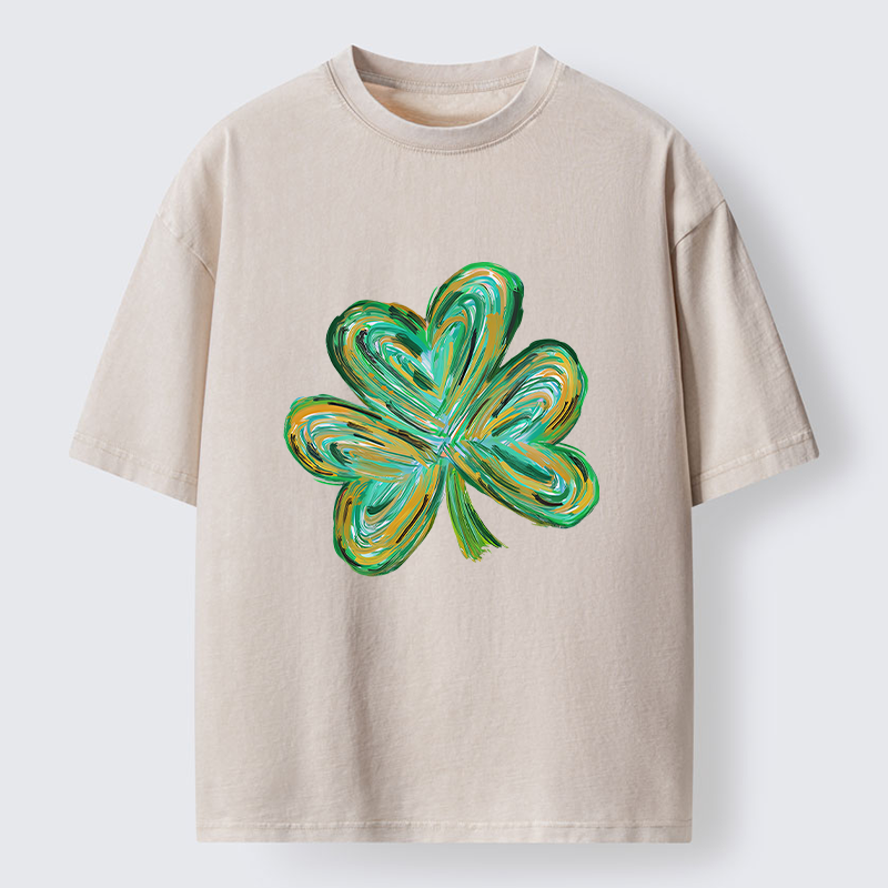 Tokyo-Tiger Green Clover Washed T-Shirt