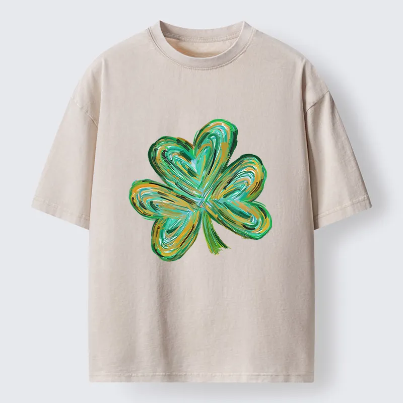 Tokyo-Tiger Green Clover Washed T-Shirt