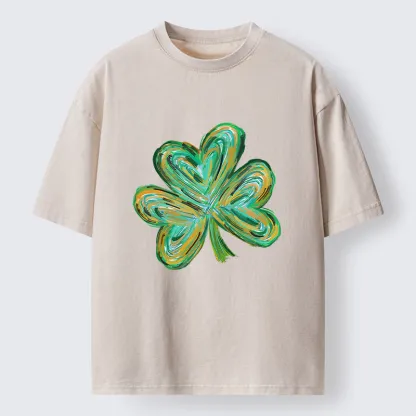 Tokyo-Tiger Green Clover Washed T-Shirt