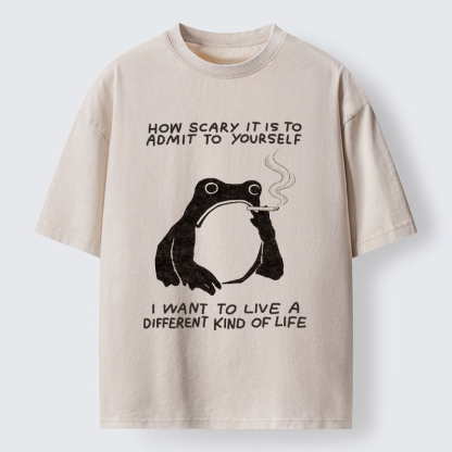 Tokyo-Tiger I Want A Different Life Frog Washed T-Shirt