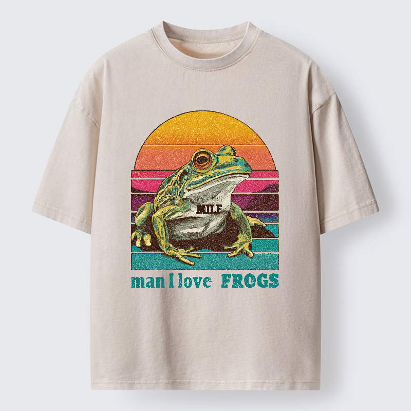 Tokyo-Tiger Man I Love Frog Washed T-Shirt