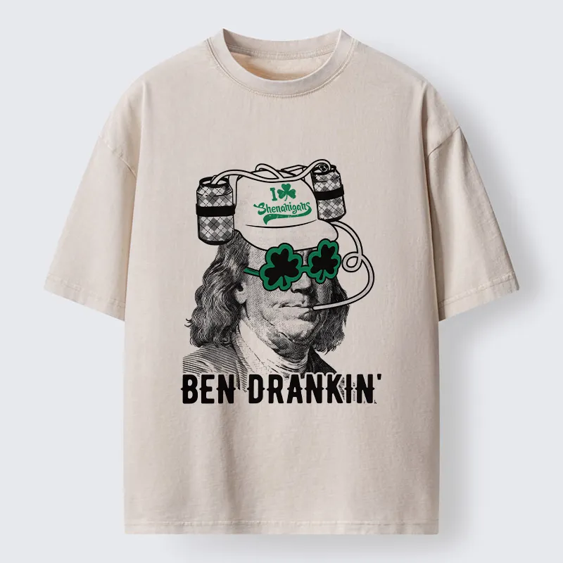 Tokyo-Tiger Ben Drankin St Patrick's Day Washed T-Shirt