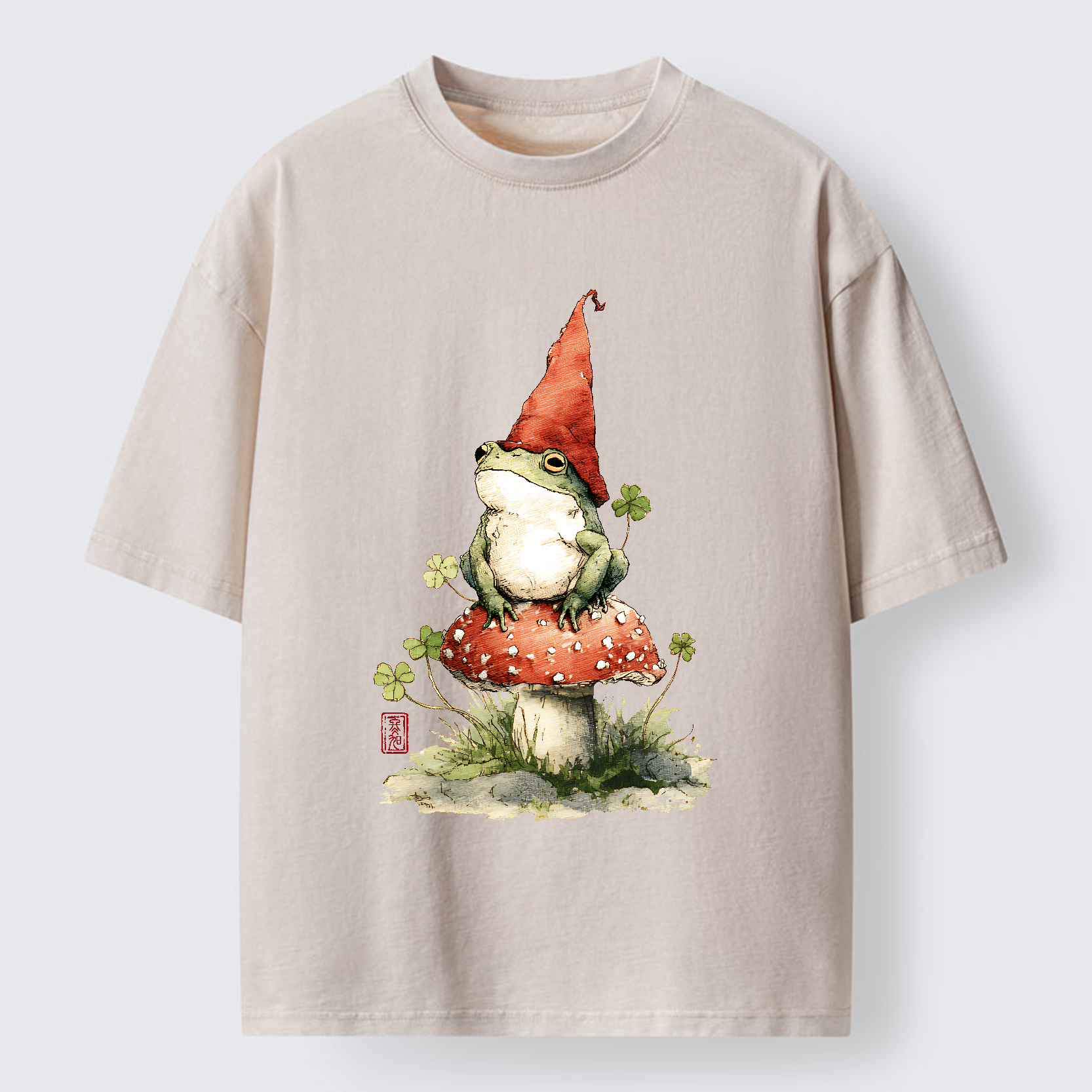 Tokyo-Tiger Not A Leprechaun, Still Lucky Washed T-Shirt