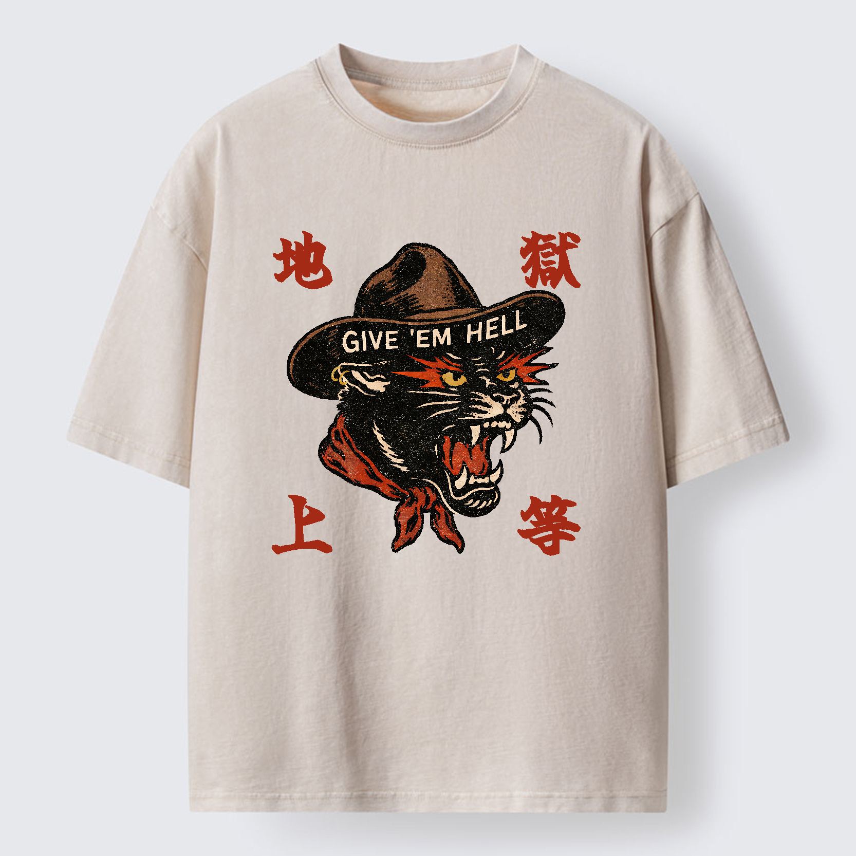 Tokyo-Tiger Give ’Em Hell Washed T-Shirt
