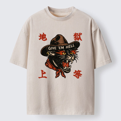 Tokyo-Tiger Give ’Em Hell Washed T-Shirt