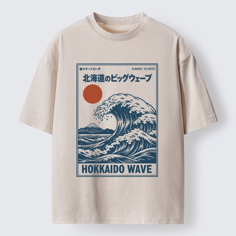 Tokyo-Tiger Retro Wave Typesetting Washed T-Shirt