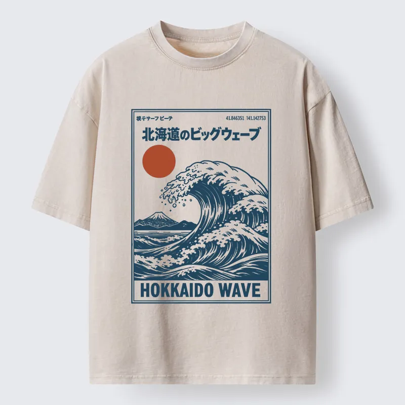 Tokyo-Tiger Retro Wave Typesetting Washed T-Shirt