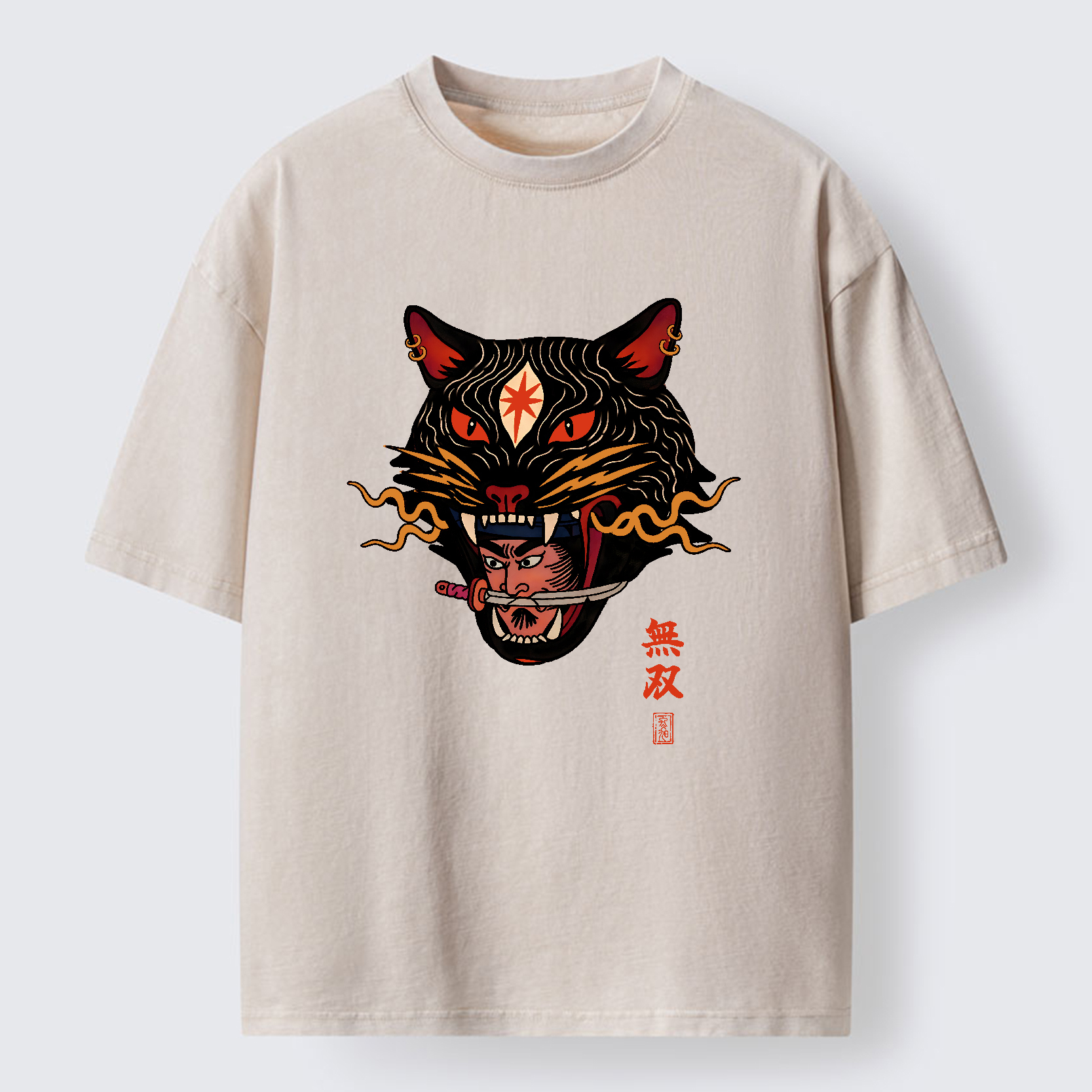 Tokyo-Tiger The Unrivaled Beast Washed T-Shirt
