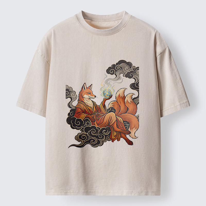 Tokyo-Tiger Fox Demon Washed T-Shirt