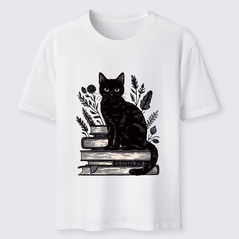 Tokyo-Tiger Books And Cats Classic T-Shirt