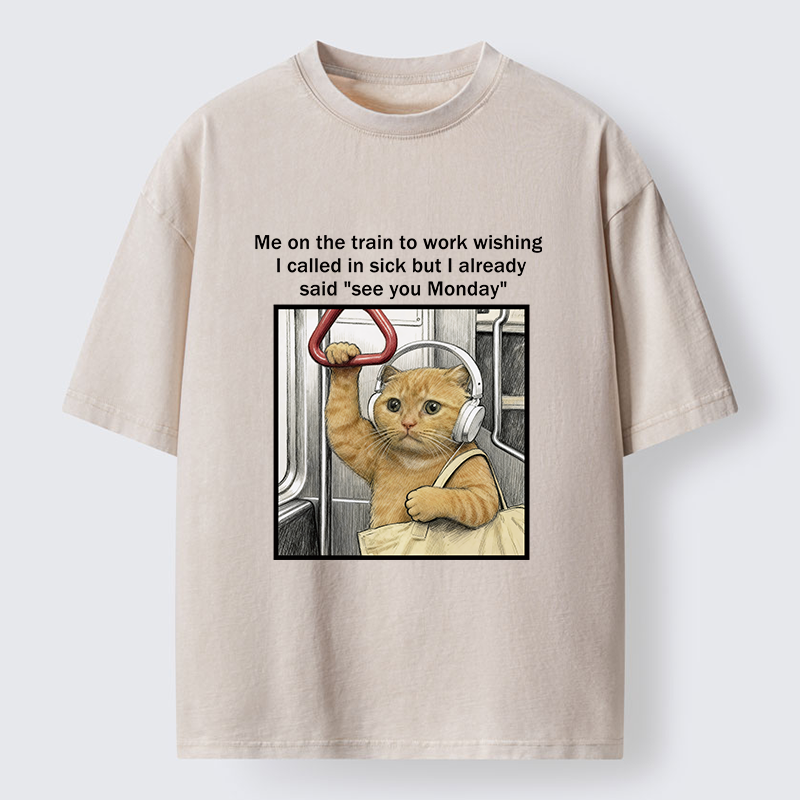 Tokyo-Tiger Working Cat Washed T-Shirt