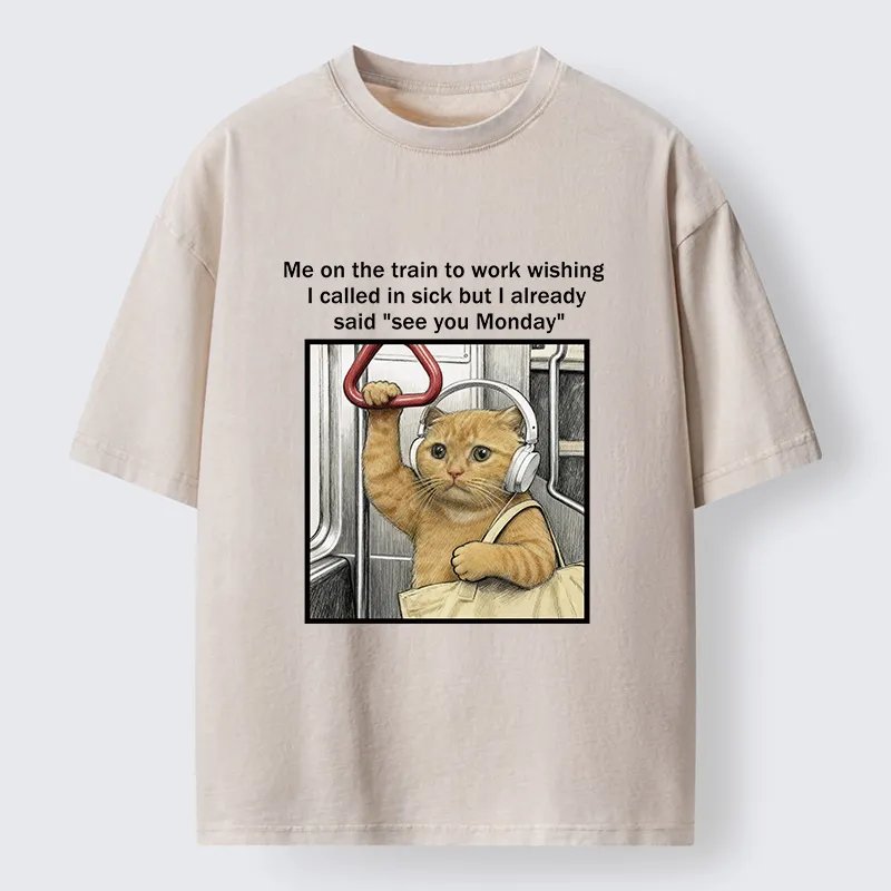 Tokyo-Tiger Working Cat Washed T-Shirt