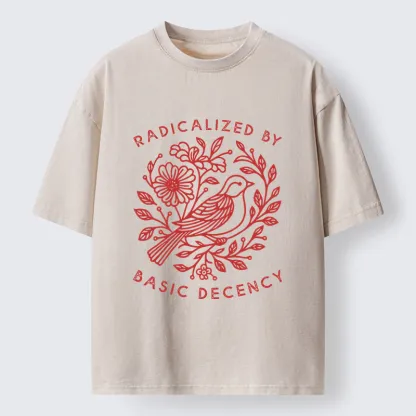 Tokyo-Tiger Pigeon That Was Moved Washed T-Shirt