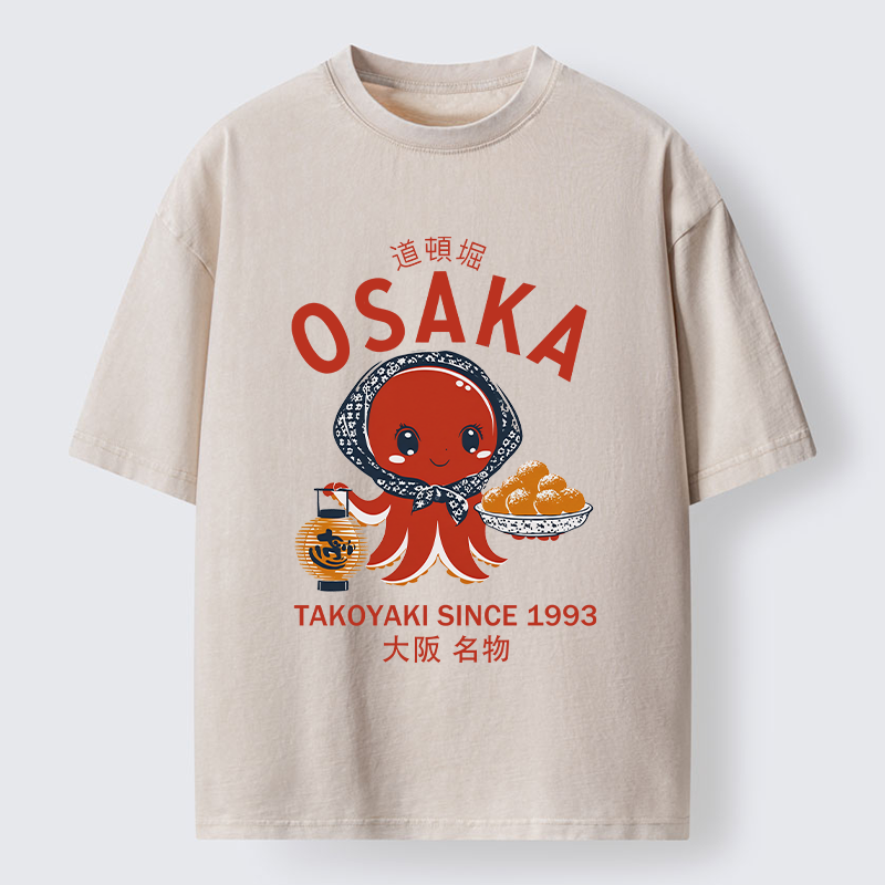 Tokyo-Tiger Delicious Takoyaki Washed T-Shirt