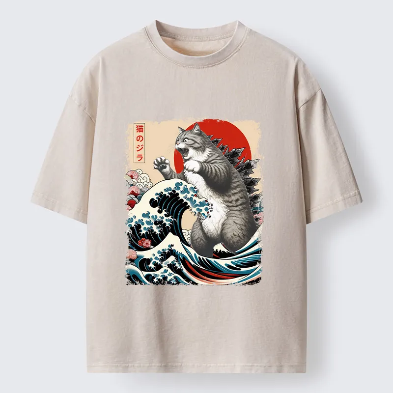 Tokyo-Tiger Fat Catzilla Washed T-Shirt