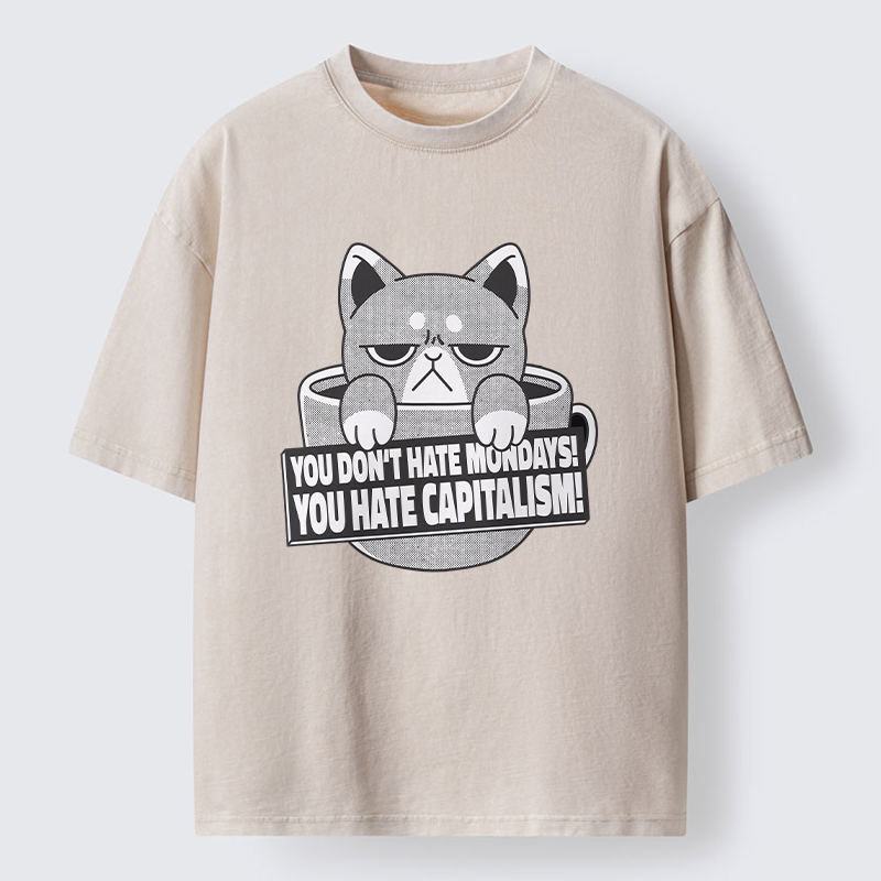 Tokyo-Tiger Dislike Of Capitalism Washed T-Shirt