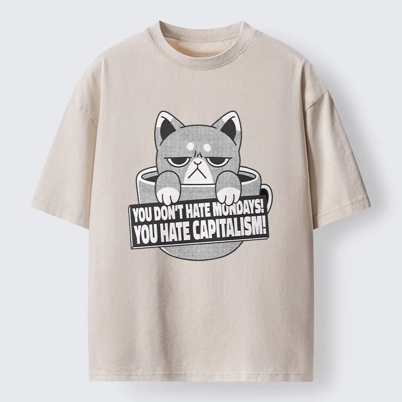 Tokyo-Tiger Dislike Of Capitalism Washed T-Shirt