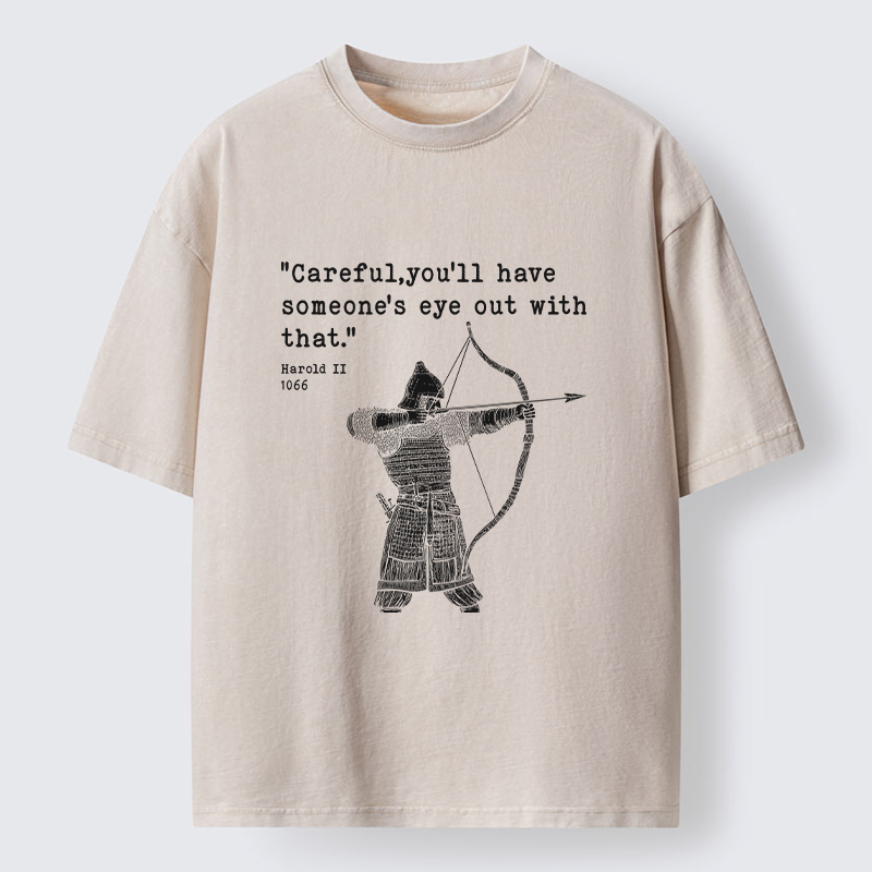 Tokyo-Tiger English Black Humor Washed T-Shirt