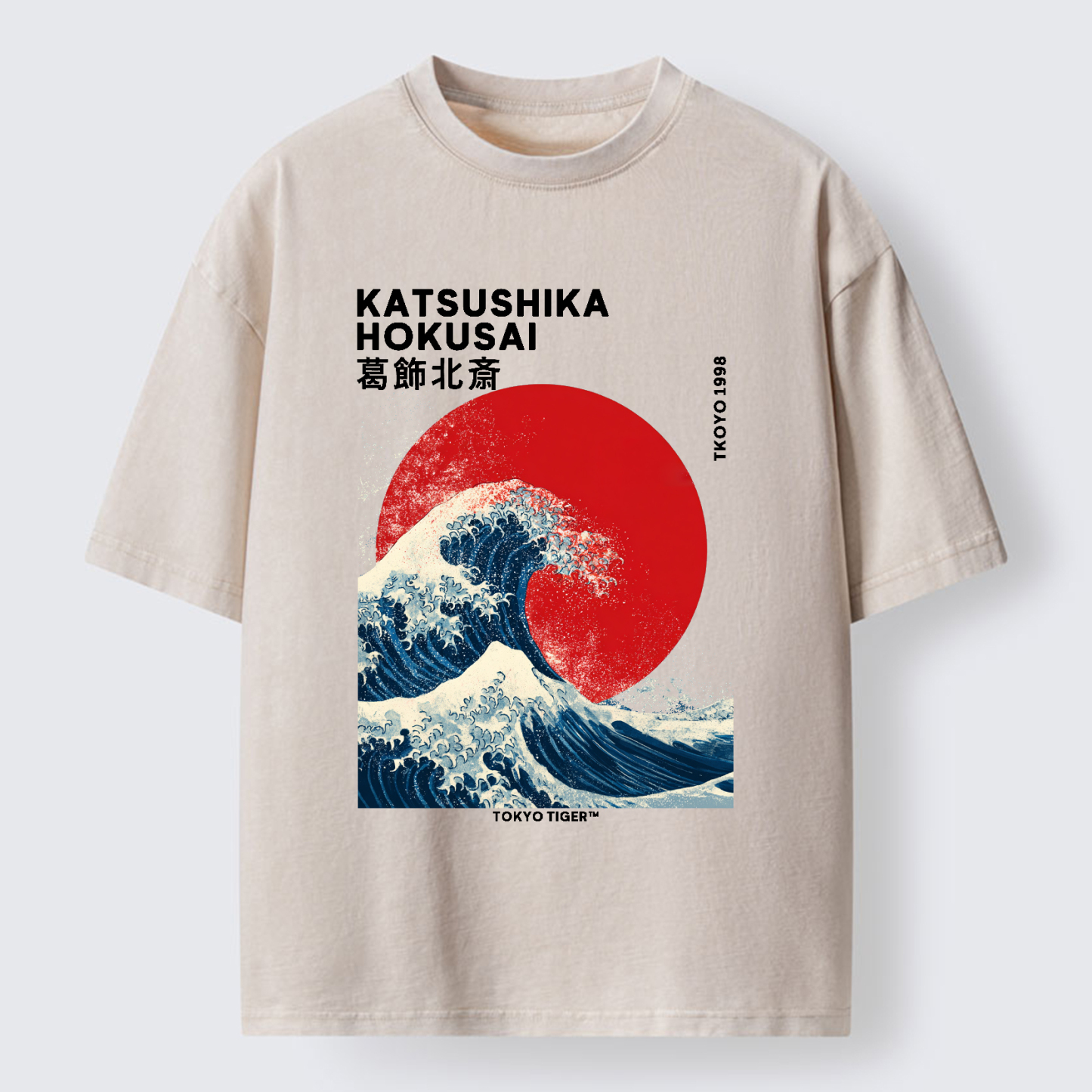 Tokyo-Tiger The Great Wave Washed T-Shirt