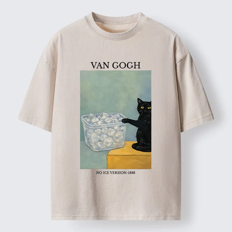 Tokyo-Tiger Cat Spilled The Ice Washed T-Shirt