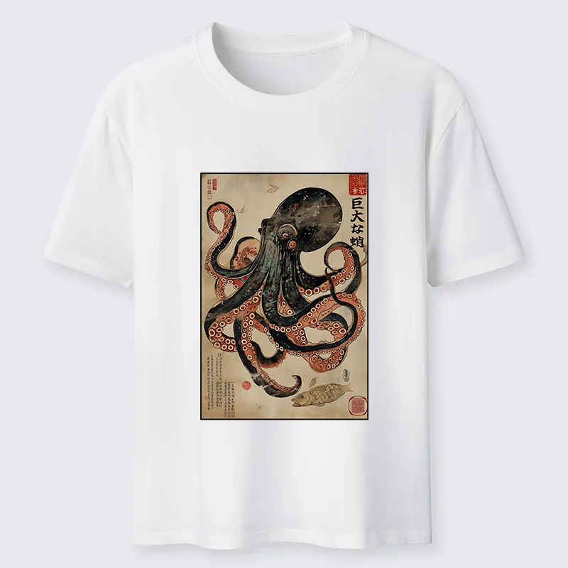 Tokyo-Tiger Retro Octopus Painting Classic T-Shirt