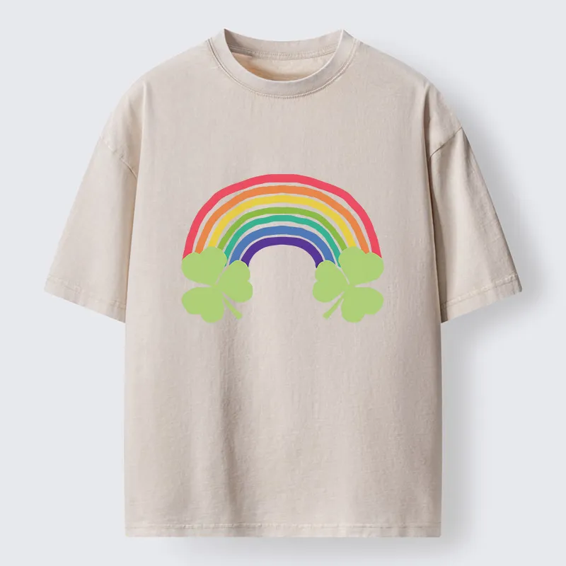 Tokyo-Tiger Rainbow St. Patrick's Day Washed T-Shirt