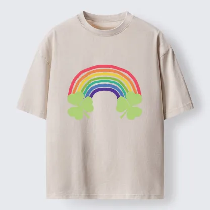 Tokyo-Tiger Rainbow St. Patrick's Day Washed T-Shirt