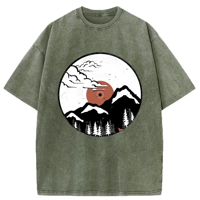 Tokyo-Tiger Japanese Retro Records Washed T-Shirt