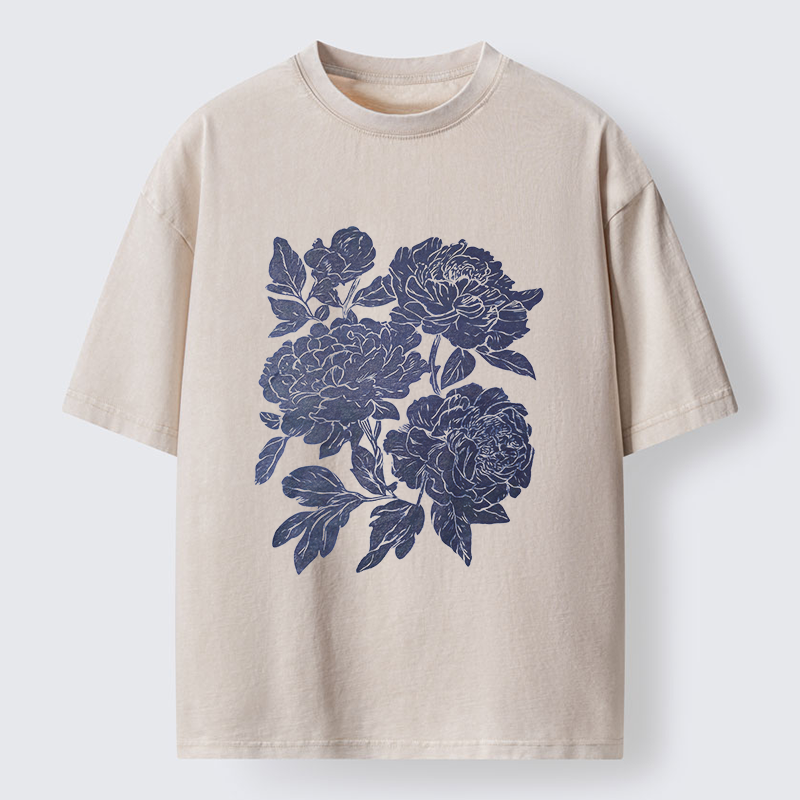 Tokyo-Tiger Peony Washed T-Shirt