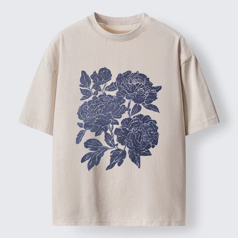 Tokyo-Tiger Peony Washed T-Shirt