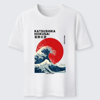 Tokyo-Tiger The Great Wave And Sun Classic T-Shirt