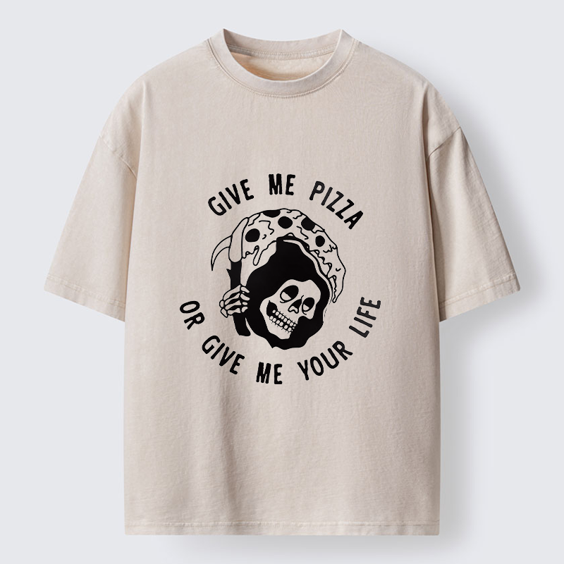 Tokyo-Tiger Death Pizza Washed T-Shirt